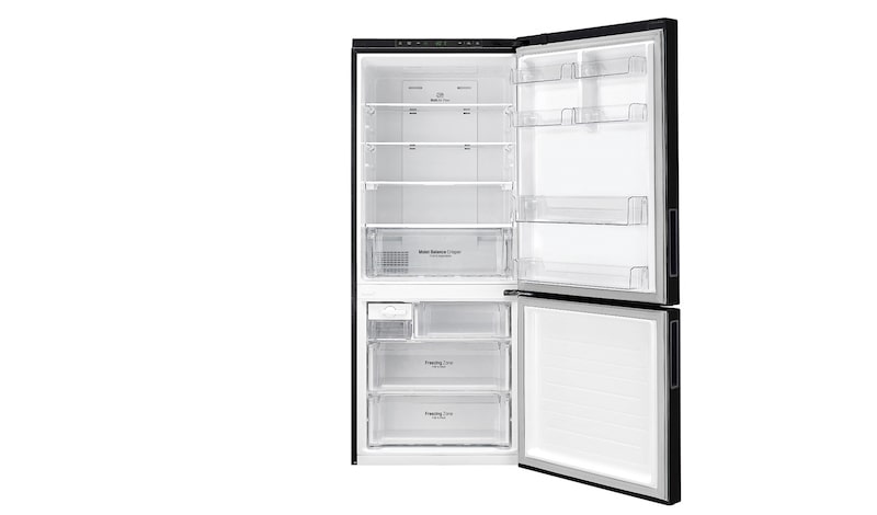 LG 450L Bottom Mount Fridge With 4½ Star Energy Rating, Black Finish, GB-450UBLX